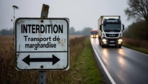 Panneau d’interdiction de transport de marchandise : rôle et réglementation