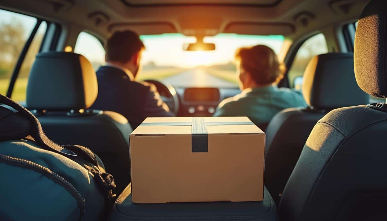 Illustration: Comment fonctionne le transport de colis par covoiturage de particuliers ?