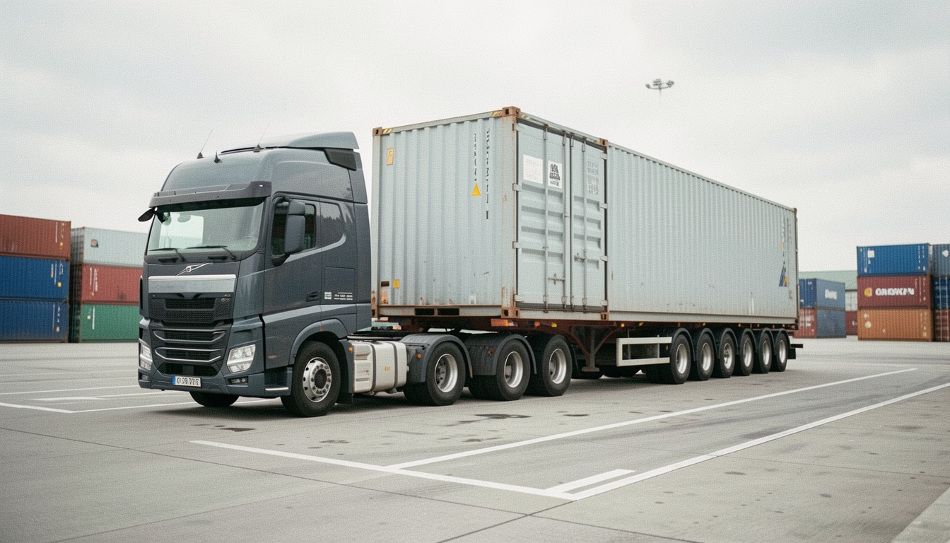 Camion porte-conteneur : dimensions, poids et choix